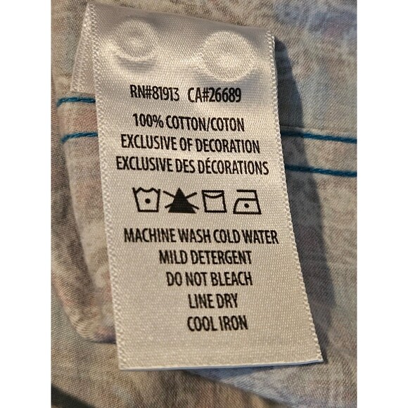 ROBERT GRAHAM Classic Fit Thrill Seeker Paisley Skulls Flip Cuff Shirt 1XLT - Picture 9 of 11